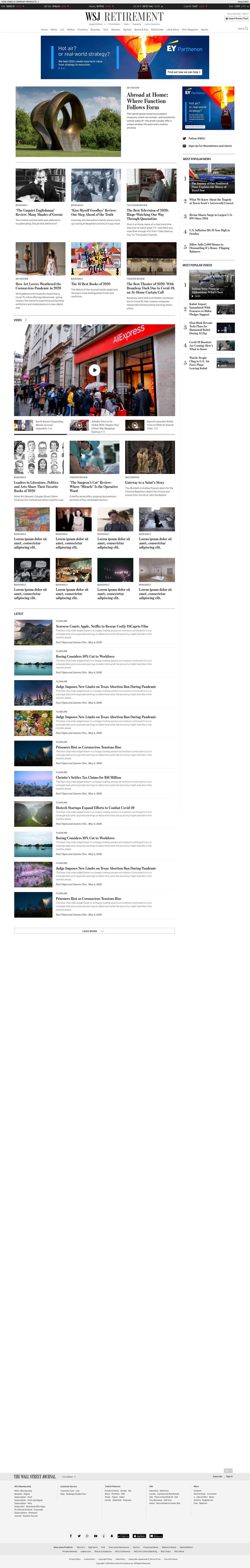 A WSJ section front
