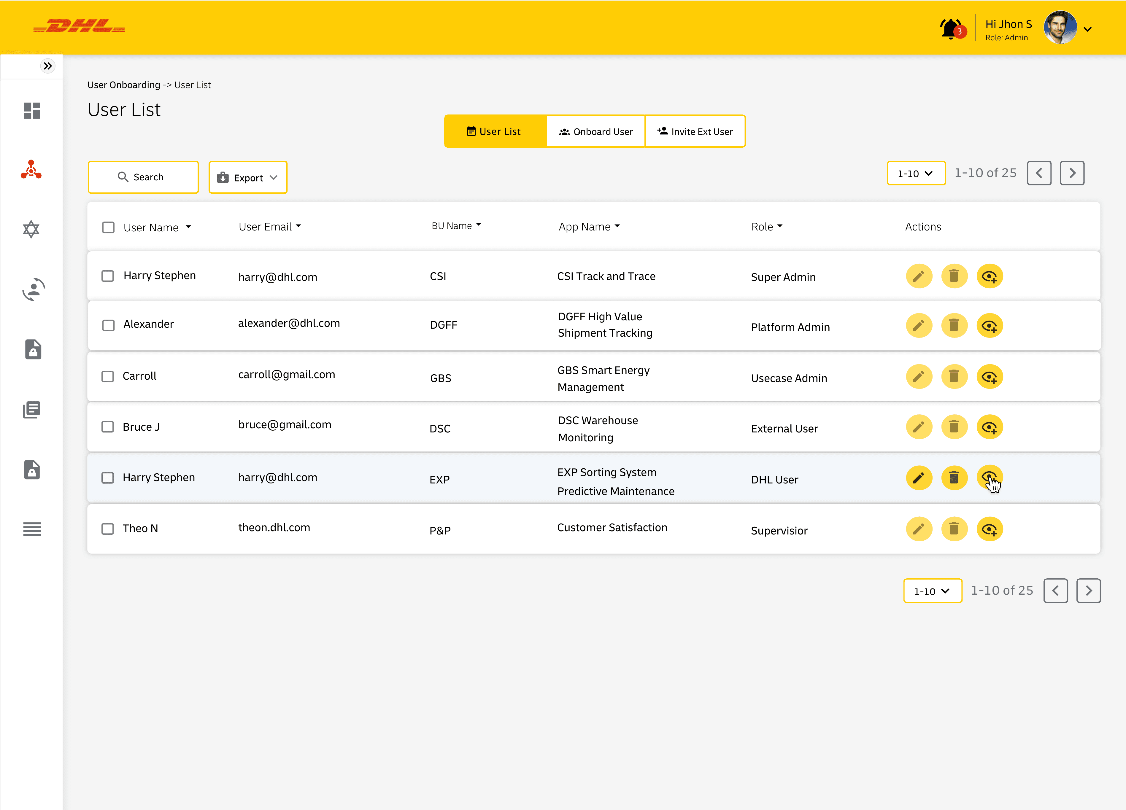 Role and business-unit assignment during onboarding